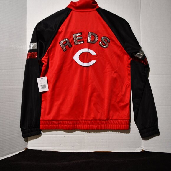 Womens Cincinati Reds MLB Sequin jacket Size M by GII Sports New Sample Tag - Picture 5 of 8